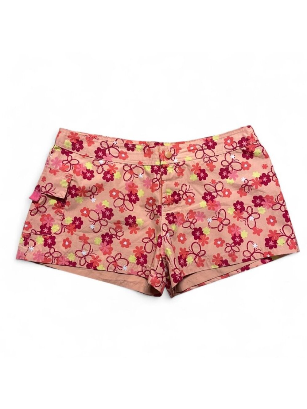 2000s floral and butterfly board shorts
